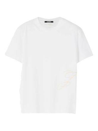 【関税&送料込】JACQUEMUS T-shirts and Polos White JACQUEMUS White Graphic Pocket T-Shirt