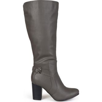 Journee Collection JOURNEE Carver Heeled Tall Boot in Grey at Nordstrom Rack, Size 10
