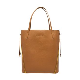 Elisabetta Franchi Bolso Shopper con Cremallera - Bags - Mujer - Marr&oacute;n - ONE SIZE