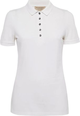 Burberry Polo in piqu&eacute; di cotone - Bianco