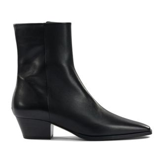Aeyde Schoenen, Dames, Zwart, 38 EU, Leer, Zwarte enkellaarzen voor vrouwen