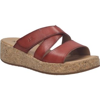 Josef Seibel Evita 04 Platform Wedge Slide Sandal in Hibiscus at Nordstrom, Size 10-10.5Us