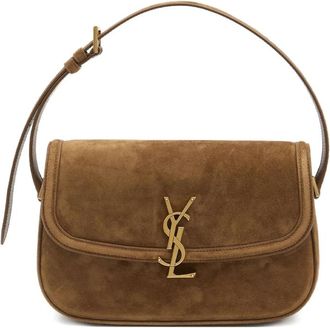 Saint Laurent Solferino Suede Shoulder Bag