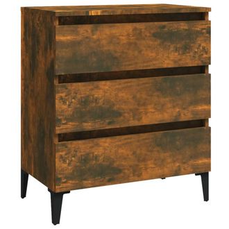 vidaXL Credenza Rovere Fumo 60x35x69 Cm In Legno Multistrato - Vidaxl