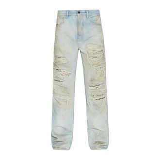 Amiri Straight Jeans, male, Blue, Size: W33 Vintage-Effect Jeans