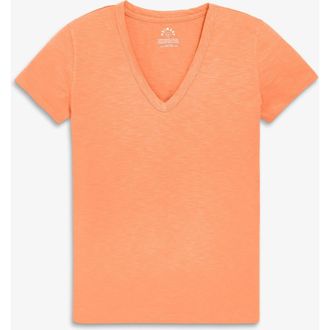 primary Adult Classic Slub V-Neck Tee in Goldfish at Nordstrom, Size Xx-Large