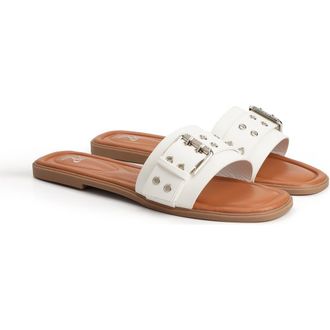 New York & Company Rey Slide Sandal in White at Nordstrom Rack, Size 7.5