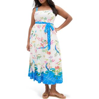 City Chic Free Spirit Print Sleeveless Maxi Dress at Nordstrom, Size Xxxs