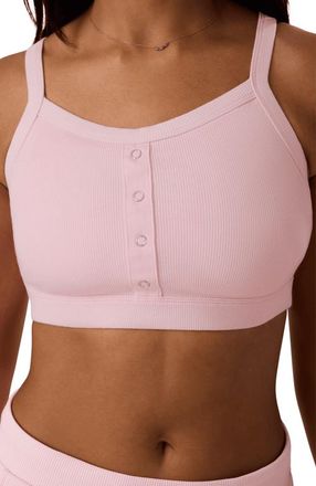 Kindred Bravely Busty Ribbed Pumping Bralette in Pale Pink at Nordstrom, Size X-Large