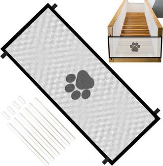 OEM Barrera De Seguridad Para Mascotas, Pared De Malla Ajustable, Puerta Interior, F&aacute;cil De Montar, Ligera Y Plegable, 110 X 78 Cm