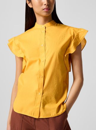 Vanessa Bruno Womens Gifty ruffled-sleeve blouse