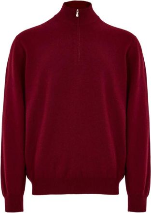 Gran Sasso Maglione Lupetto con Mezza Zip - Heren - Coltruien - Rood - M - Wol - Truien & Vesten