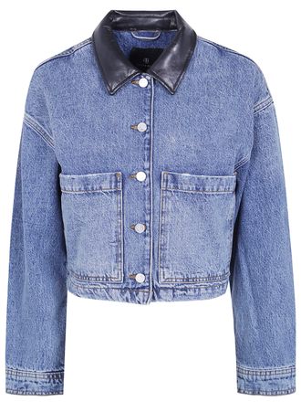 Anine Bing Jacket Washed Blue Yuma