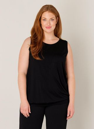Base Level Curvy Longtop BASE LEVEL CURVY Yasmina, Damen, Gr. 54 (56), schwarz, Jersey, Obermaterial: 94% Viskose, 6% Elasthan, unifarben, Basic, figurbetont h&uuml;ftbedec