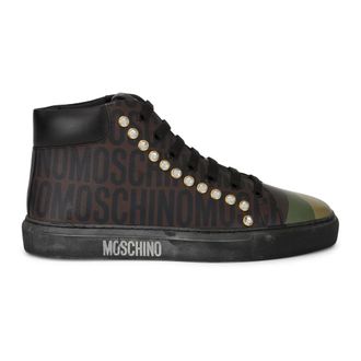 Moschino Trainers with Writings - female - Moschino - Sneakers - Brown - 3 UK - Shoes