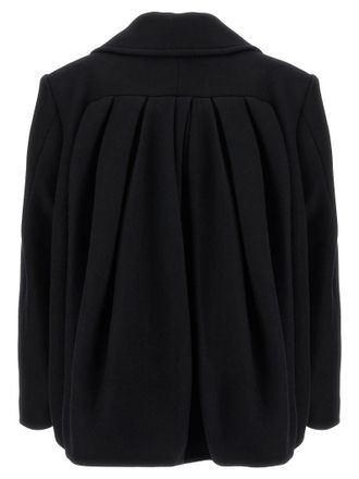 Dries Van Noten Womens Black Wool Coat Clothing