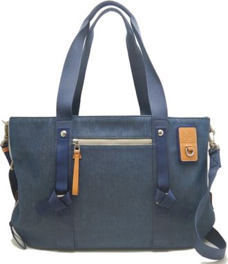 Loewe Blue Cotton Denim Tote Bag (Pre-Owned)