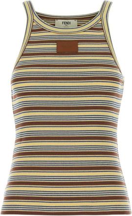 Fendi Beige Stripes Top