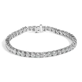 House of Brilliance IGI Certified 14K White Gold 11.0 Cttw Lab Grown Diamond Tennis Bracelet