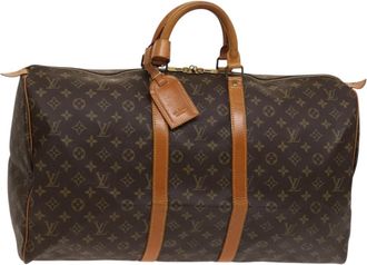Louis Vuitton Keepall Bag Monogram Canvas Brown Canvas Bag (Pre-Owned)