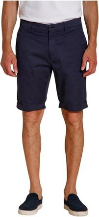Mason's London Chino Bermuda - Heren - Korte Broeken - Blauw - S - Katoen - Korte Broeken