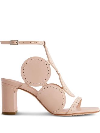 Bernardo Bernardo 1946 75 mm New Moon sandalen met ronde uitgesneden details - Roze
