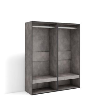 Skraut Home Vestidor efecto madera cemento 120x35x145cm