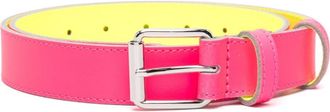 Comme Des Garçons Super Fluo leather belt - unisex - Bovine Split Leather - S - Pink