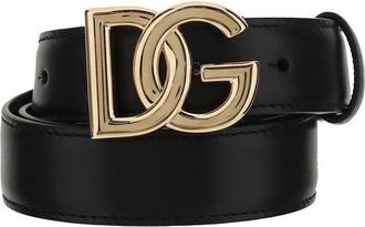 Dolce & Gabbana Zwart Kalfsleren Bos Taurus Reguliere Riem