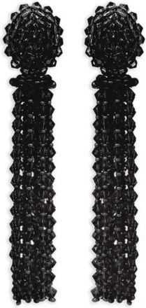 Oscar De La Renta Oorbellen verfraaid met kralen - Zwart