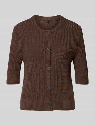 OPUS Strickshirt mit 1/2-Arm Modell Donousa in Dunkelbraun, Gr&ouml;&szlig;e 36