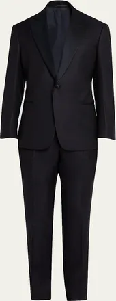 Giorgio Armani Mens Wool-Silk Solid Tuxedo