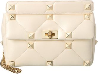 Valentino Roman Stud Large Leather Shoulder Bag