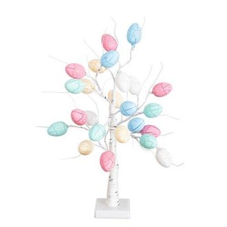 Nearly Natural 2-ft Pre-Lit Artificial Easter Egg Twig Tree with 24 LED Lights in White at Nordstrom