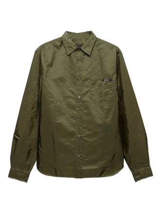 Prada Camicia con applicazione - Verde