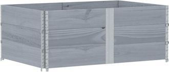 vidaXL vidaXL Garden Planter Grey 150x100 cm Solid Wood Pine