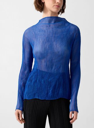 Issey Miyake Womens Chiffon Twist high-neck top
