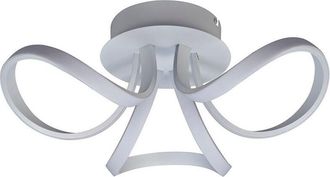 Mantra Inspired Mantra Fusion Knot Led Blanco Knot Blanco Plaf&oacute;n 48cm Redondo 3 Brazos Lazo 36w Led 4000k, 2520lm, Blanco/acr&iacute;lico Esmerilado, 3 A&ntilde;os De Gara