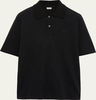 Loewe Mens Cotton Pique Polo Shirt