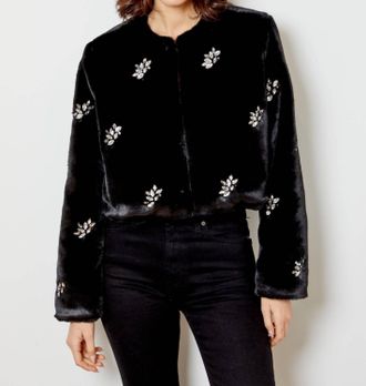 dh New York Monique Zip Up Jacket In Black