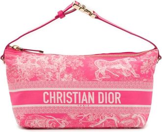 Dior Pre-owned Handbags, female, Pink, Size: ONE SIZE Pre-owned Printed Canvas Bag