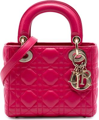 Dior Pre-owned Dior Mini Lambskin Cannage Lady Dior Ladies FQ2UCP08RXMLIRMT