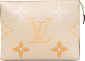 Louis Vuitton Pre-owned Clutches, female, Brown, Size: ONE SIZE Pre-owned Leather Pouch