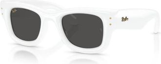 Ray-Ban Wayfarer Puffer - unisex - Zonnebrillen - Wit - 47 MM - Nylon - Accessoires