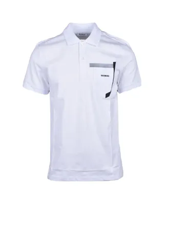 Dirk Bikkembergs White Cotton Stretch Polo Shirt