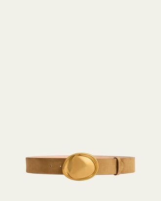 Khaite Keefe Suede Belt