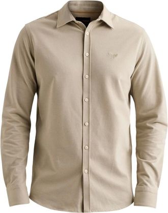 PME Legend Casual overhemd - Heren - Overhemden - Beige - Maat: XL Katoen