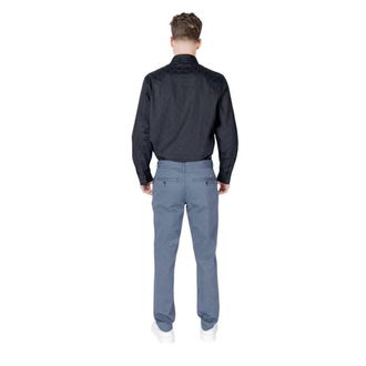 A|X Armani Exchange Cotton-Blend Slim Fit Trousers - Blue