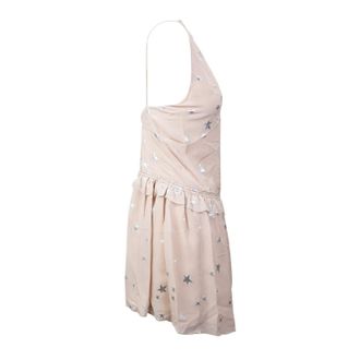 Amiri Nude Stars Fil Coupe Halter Dress