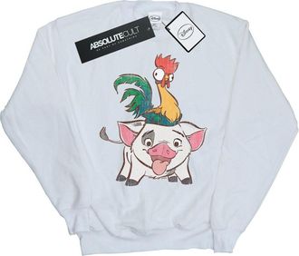 Disney Heren Moana Hei Hei en Pua Sweatshirt (Wit)